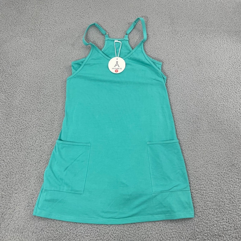 Anrabess Athletic Dress Women S Cyan Summer Tennis Active Romper